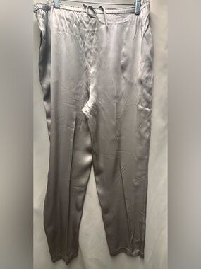 Gigi taupe-colored silk pants with pockets Size Large